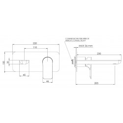 Podomietková umývadlová batéria ARNO 15LKB07 - nikel matný