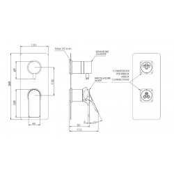 Podomítková sprchová baterie ARNO 93KB37 - bílá