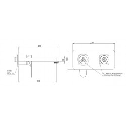 Podomietková umývadlová batéria FONTI 15LKB14 - čierna