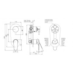 Podomietková sprchová batéria FONTI 9437 - biela