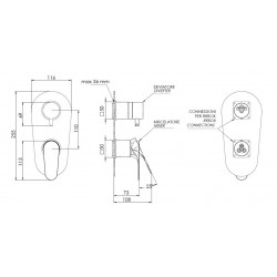 Podomietková sprchová batéria FONTI 93KB