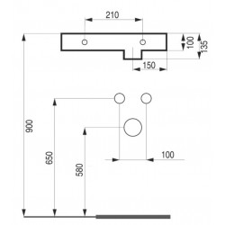 Umývadlo PICCOLO MINI 37,5 × 24,5 × 13,5 cm