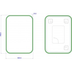 Zrcadlo s osvětlením ALFELD