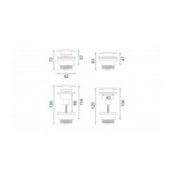 Umyvadlová click/clack výpusť, univerzální, černá