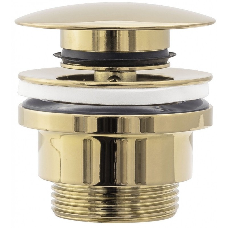 Umývadlový click/clack výpust, univerzálny, zlatý svetlá