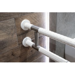 Madlo pro invalidy, 60 cm, s podpěrou, bílá barva