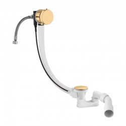 Vaňový sifón s napúšťaním cez prepad, zlatá farba