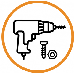 Madlo pro invalidy, 60 cm, s podpěrou, bílá barva