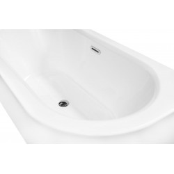 Voľne stojaca vaňa AVITA A-LINE, pre inštaláciu k priebežnej stene je vyrobená zo sanitárneho kompozitu (akrylát).