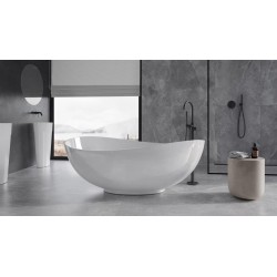 Voľne stojaca vaňa KEYA (SAPRI) vyrobená z liateho mramora (Mineral Durabe)