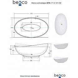 Voľne stojaca vaňa KEYA (SAPRI) vyrobená z liateho mramora (Mineral Durabe)