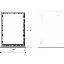 Zrcadlo bez osvětlením Olsen Spa Tuffé