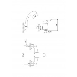 Sprchová baterie s příslušenstvím FARO-41
