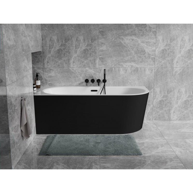 Voľne stojaca vaňa AVITA A-LINE, pre inštaláciu k priebežnej stene je vyrobená zo sanitárneho kompozitu (akrylát).