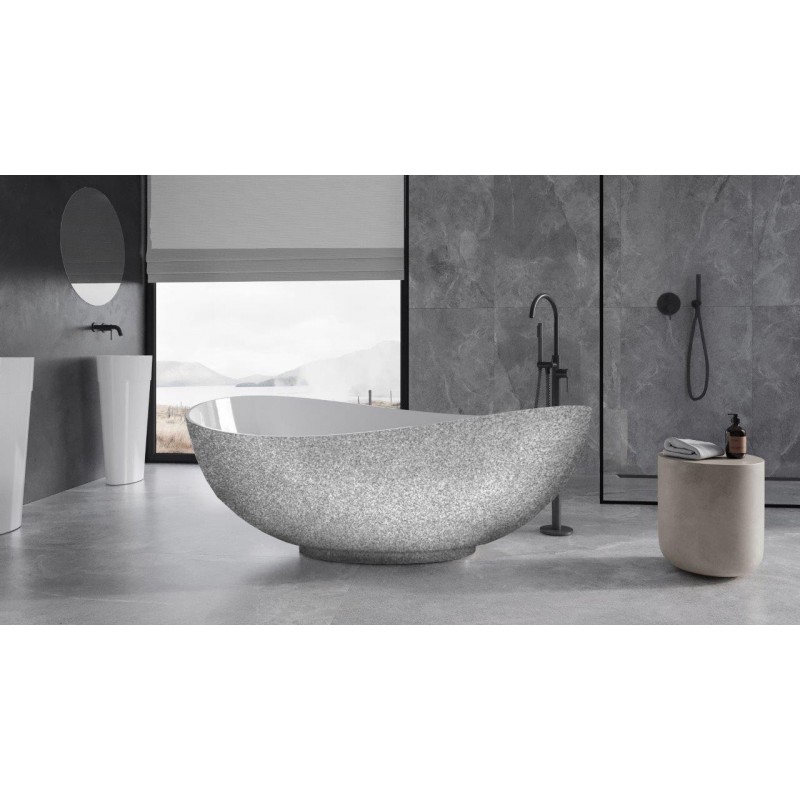 Voľne stojaca vaňa SIYA Glam - strieborná