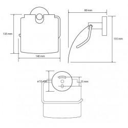 Držiak toaletného papiera s krytom