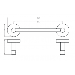 Držiak uterákov magnetický, chróm.