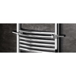 Držák ručníků na otopné těleso oblý, 600 × 40 × 95 mm, chrom