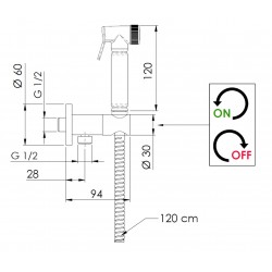 Podomietková bidetová batéria NEXT 248 - 37 biela matná