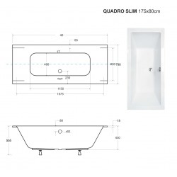 Obdĺžniková vaňa QUADRO SLIM