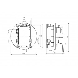 Podomítkový sprchový set MODENA-2F chrom