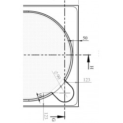 Obdelníková mramorová sprchová vanička LAKA