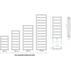 Koupelnový radiátor PERTH černá barva