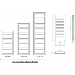 Koupelnový radiátor GLASGOW barva antracit
