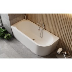 Voľne stojaca vaňa AVITA A-LINE, pre inštaláciu k priebežnej stene je vyrobená zo sanitárneho kompozitu (akrylát)