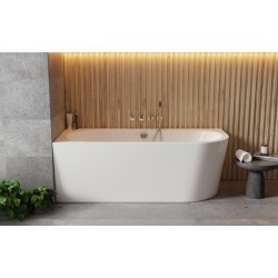 Voľne stojaca vaňa AVITA A-LINE, pre inštaláciu k priebežnej stene je vyrobená zo sanitárneho kompozitu (akrylát)