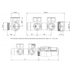 Připojovací ventil TERM-SET (Z4) kompletní sada pro radiátory, s termostatickou hlavicí