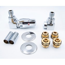 Připojovací ventil CUBE-SET (Z2) kompletní sada pro radiátory, s termostatickou hlavicí