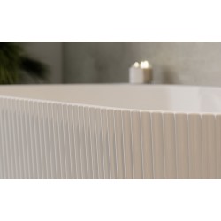 Volně stojící vana GIULIANA černá/bílá, sifon se štěrbinovým přepadem