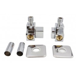 Připojovací ventil EDGE-SET, rohový hranatý ventil (Z2) kompletní sada pro radiátory