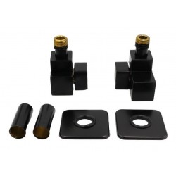 Připojovací ventil EDGE-SET, rohový hranatý ventil (Z2) kompletní sada pro radiátory