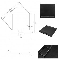 Štvorcová sprchová vanička Axim
