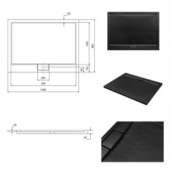 Obdĺžniková sprchová vanička Axim