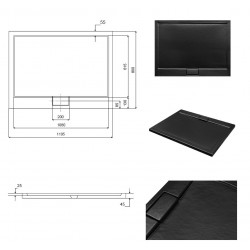 Obdélníková sprchová vanička Axim