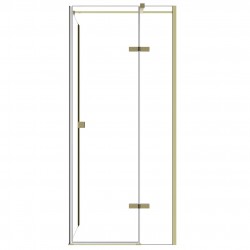 Čtvercový celoskleněný pantový sprchový kout PIXA GOLD