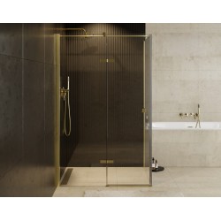 Obdelníkový celoskleněný pantový sprchový kout PIXA GOLD