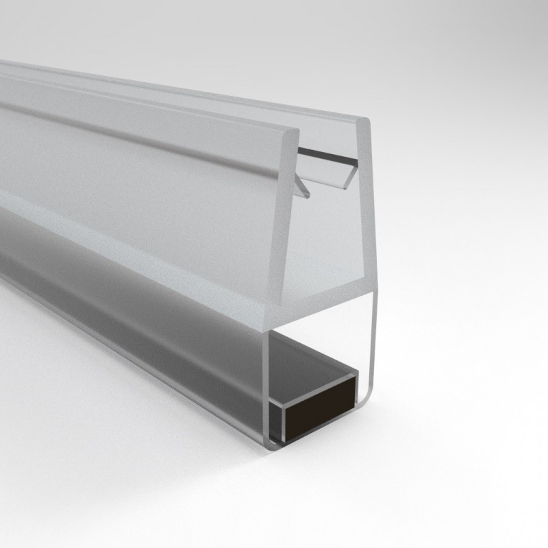 Magnetický tesniaci profil 90°, na sklo 6mm, dĺžka 2 bm