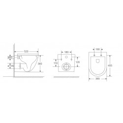 Závěsné WC ARCO TORNADO s FLAT sedátkem Soft-close