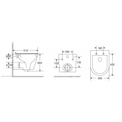 Závěsné WC OVALE BASSO TORNADO s FLAT sedátkem Soft-close