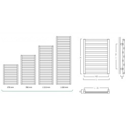 Koupelnový radiátor POPPY zlatá barva