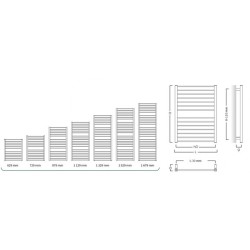 Koupelnový radiátor žebřík PIKO černá barva