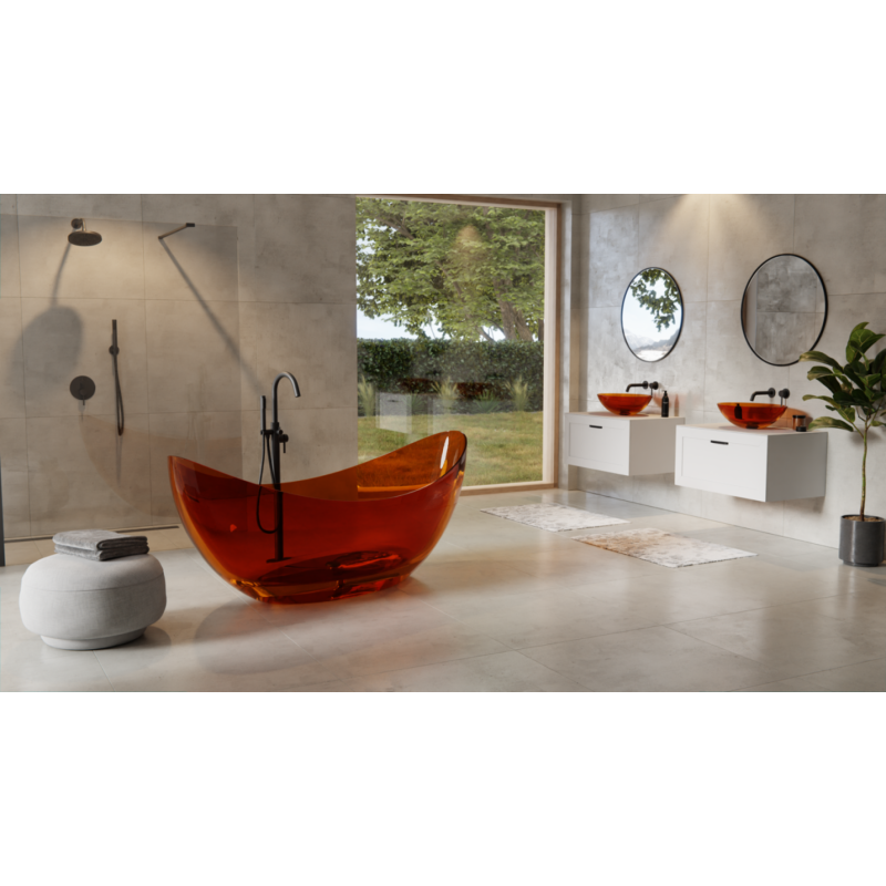 Volně stojící vana AXYA ze syntetické pryskyřice
