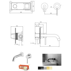 Podomietková umývadlová batéria VEO zlatá lesklá farba