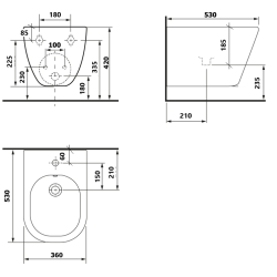 Závesný bidet Olsen Spa ARCO