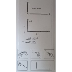 Rohová tyč sprchového závesu Olsen Spa