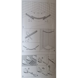 Rohová tyč sprchového závesu Olsen Spa